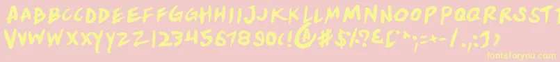 Yellowr Font – Yellow Fonts on Pink Background