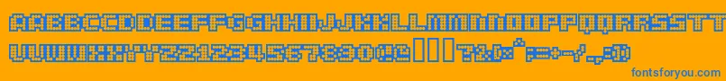 More about DeliaBlack Font DeliaBlack Font – Blue Fonts on Orange Background