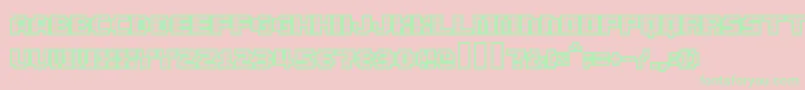 DeliaBlack Font – Green Fonts on Pink Background