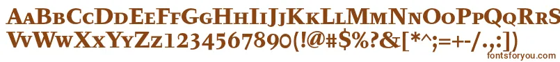 TyfatextcapsBold Font – Brown Fonts on White Background