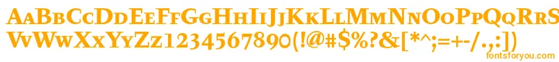 TyfatextcapsBold Font – Orange Fonts on White Background