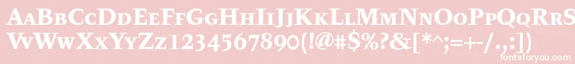 TyfatextcapsBold Font – White Fonts on Pink Background