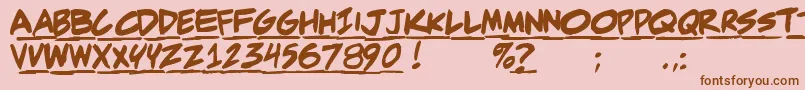 AdamwarrenproBolditalic Font – Brown Fonts on Pink Background