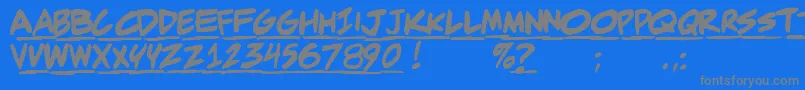 AdamwarrenproBolditalic Font – Gray Fonts on Blue Background