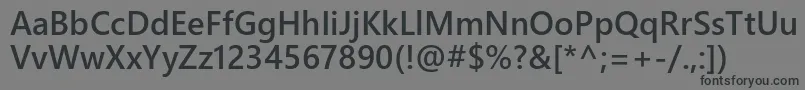 Weblysleekuisb Font – Black Fonts on Gray Background
