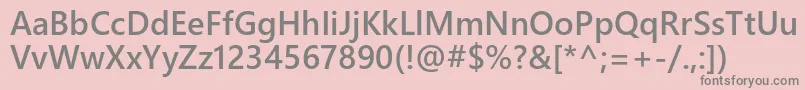 フォントWeblysleekuisb – ピンクの背景に灰色の文字