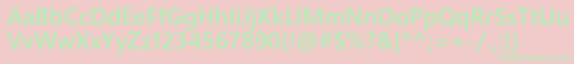 Weblysleekuisb Font – Green Fonts on Pink Background