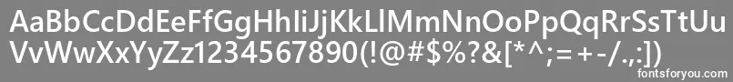 Weblysleekuisb Font – White Fonts on Gray Background