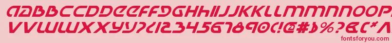 UniversalJackItalic Font – Red Fonts on Pink Background