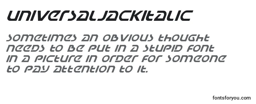 Обзор шрифта UniversalJackItalic