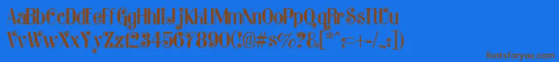 KatarinaRegular Font – Brown Fonts on Blue Background