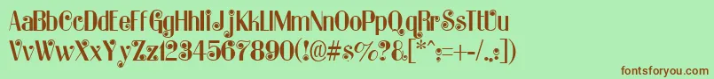 KatarinaRegular Font – Brown Fonts on Green Background