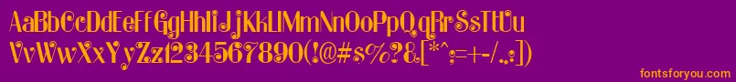 KatarinaRegular Font – Orange Fonts on Purple Background