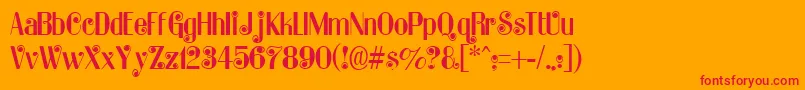 KatarinaRegular Font – Red Fonts on Orange Background