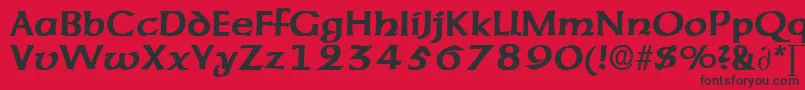AmericanuncialeDb Font – Black Fonts on Red Background