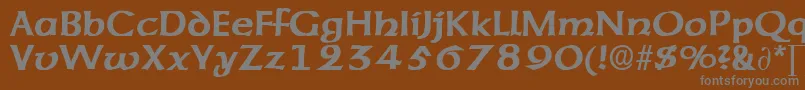 Шрифт AmericanuncialeDb – серые шрифты на коричневом фоне