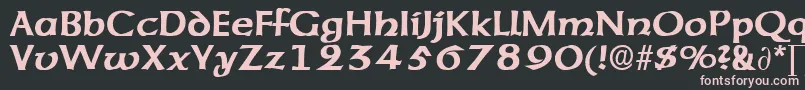 Шрифт AmericanuncialeDb – розовые шрифты на чёрном фоне