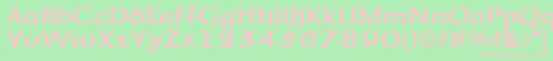 AmericanuncialeDb Font – Pink Fonts on Green Background