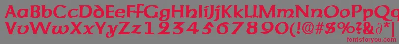 AmericanuncialeDb Font – Red Fonts on Gray Background