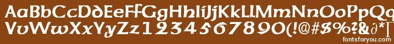 Шрифт AmericanuncialeDb – белые шрифты на коричневом фоне