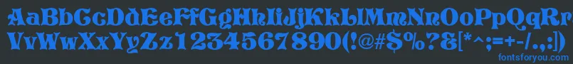 Vostrey Font – Blue Fonts on Black Background