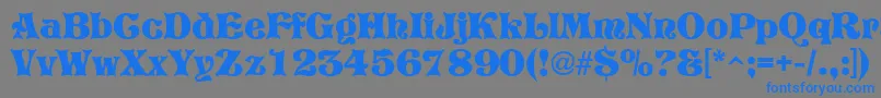 Vostrey Font – Blue Fonts on Gray Background