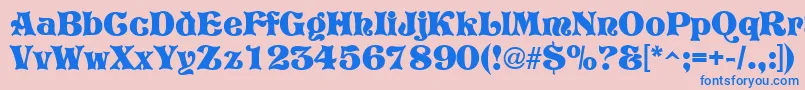 Vostrey Font – Blue Fonts on Pink Background