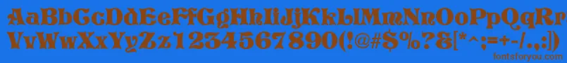 Vostrey Font – Brown Fonts on Blue Background