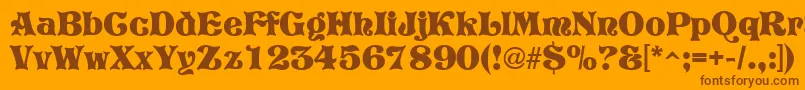 Vostrey Font – Brown Fonts on Orange Background