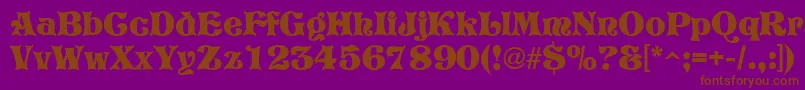 Vostrey Font – Brown Fonts on Purple Background