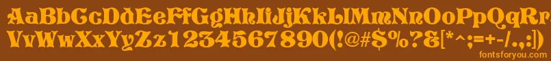 Vostrey Font – Orange Fonts on Brown Background