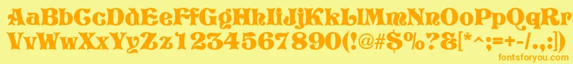 Vostrey Font – Orange Fonts on Yellow Background