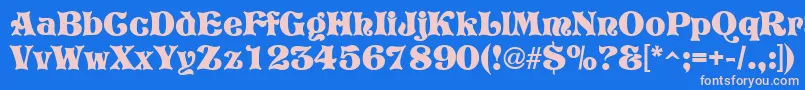 Шрифт Vostrey – розовые шрифты на синем фоне