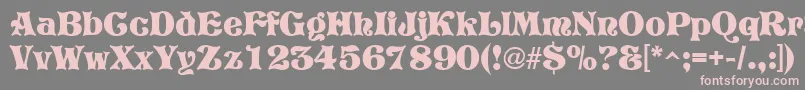 Vostrey Font – Pink Fonts on Gray Background