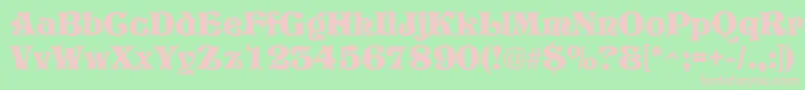 Vostrey Font – Pink Fonts on Green Background