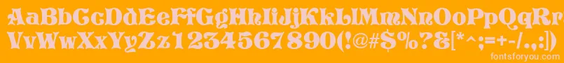 Vostrey Font – Pink Fonts on Orange Background
