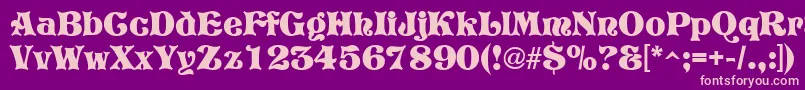 Vostrey Font – Pink Fonts on Purple Background