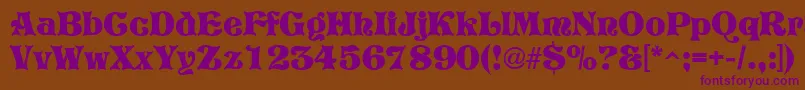 Vostrey Font – Purple Fonts on Brown Background