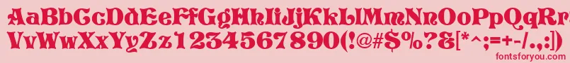 Vostrey Font – Red Fonts on Pink Background