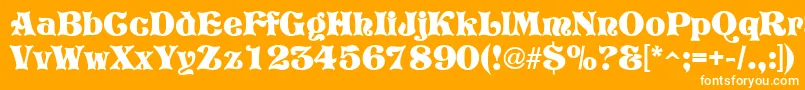 Vostrey Font – White Fonts on Orange Background
