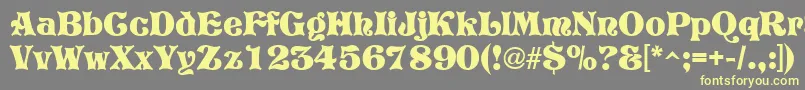 Vostrey Font – Yellow Fonts on Gray Background