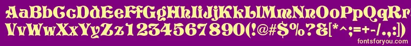 Vostrey Font – Yellow Fonts on Purple Background