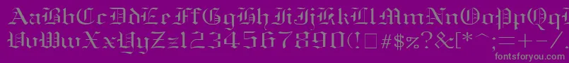 OldEnglishNormal Font – Gray Fonts on Purple Background