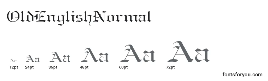 Размеры шрифта OldEnglishNormal