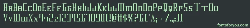 フォントDarkwv2c – 黒い背景に緑の文字