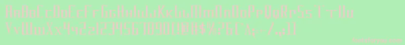 Darkwv2c-fontti – vaaleanpunaiset fontit vihreällä taustalla