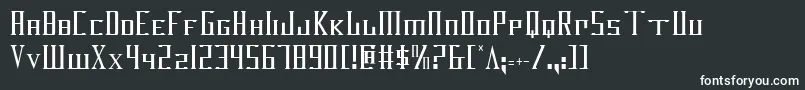 フォントDarkwv2c – 黒い背景に白い文字