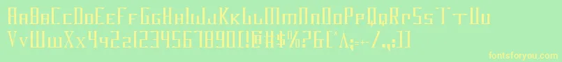 Darkwv2c-fontti – keltaiset fontit vihreällä taustalla