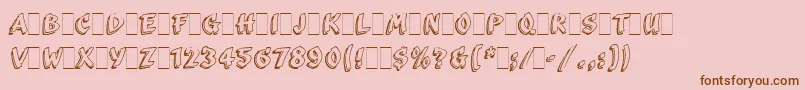 Шрифт ScribaLetPlain.1.0 – коричневые шрифты на розовом фоне