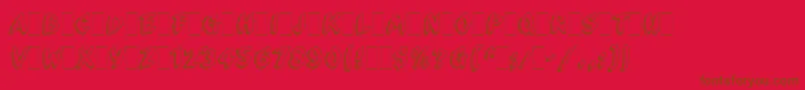 ScribaLetPlain.1.0 Font – Brown Fonts on Red Background
